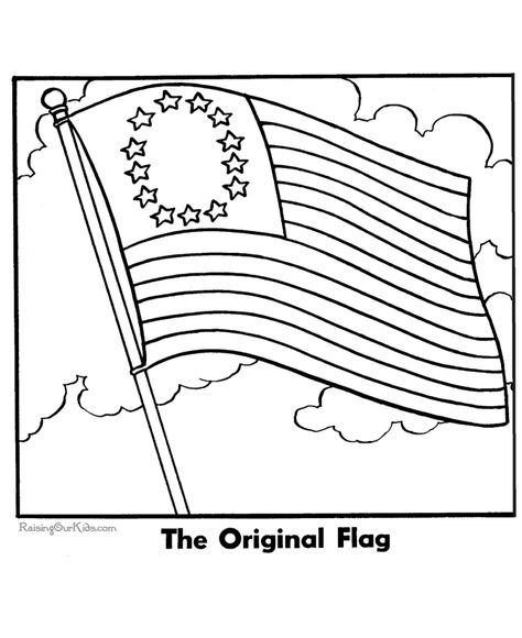 First American Flag 13 stars for 13 originakl colonies. Constitution Day Coloring Page, Betsy Ross Flag Printable, 13 Colonies Flag, Printable American Flag, American Flag History, American Flag Drawing, American Flag Coloring Page, Colonial Flag, American Flag Pictures