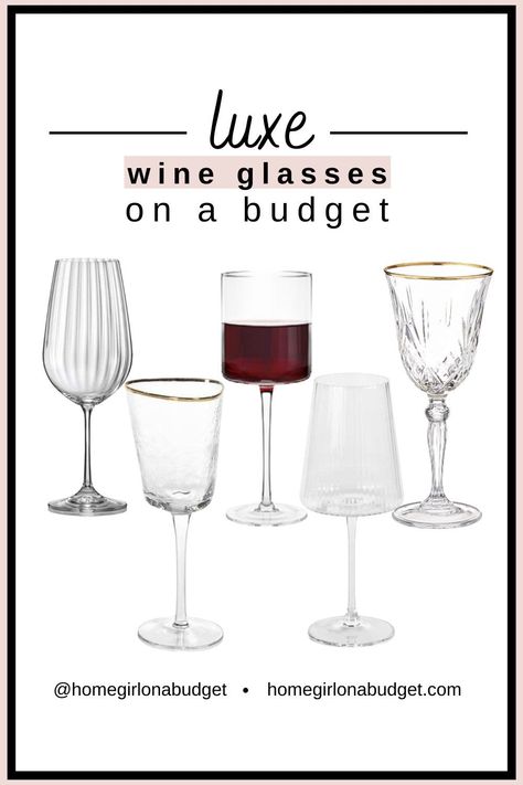 Trendy Wine Glasses, Edge Wine Glasses, Chic Wine Glasses, Luxury Wine Glasses, Wine Glasses Anthropologie, Fancy Wine Glasses, Types Of Wine Glasses, Mid Century Modern Wine Glasses, Modern Wine Glasses