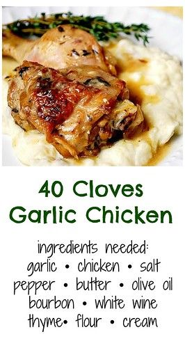 40 Clove Garlic Chicken, Roasted Garlic Chicken, Poultry Dishes, Chicken Ideas, Chicken Entrees, Mashed Potato Recipes, Barefoot Contessa, Garlic Recipes, Entree Recipes