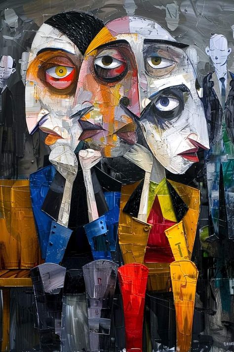 Abstractionism Art, Cubist Paintings, Collage Portrait, Artist Work, Abstract Face Art, Abstract Face, Make Pictures, Abstract Painters, Abstract Faces