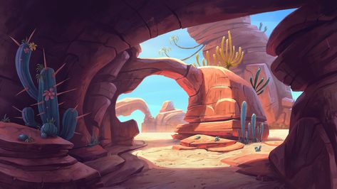 Desert Concept Art, Egypt Background, Artist Background, Desert Illustration, Desert Artwork, Background Designer, Desert Rocks, Desert Biome, Wallpaper Fantasy