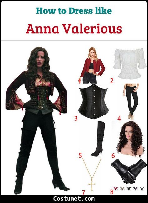 Anna Valerious (Van Helsing) Costume for Cosplay & Halloween 2021 Van Helsing Costume Women, Can Helsing Costume, Van Helsing Halloween Costume, Van Helsing Anna Valerious, Anna Van Helsing Costume, Anna Valerious Costume, Van Helsing Outfit, Black Corset Halloween Costume Ideas, Anna Van Helsing