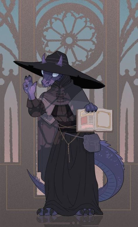 Wizard Teacher Character Design, Warlock Dragonborn, Purple Dragonborn, Kobold Female, Kobold Wizard, Dragonborn Wizard, Female Dragonborn, Dnd Dragonborn, Dungeons And Dragons Characters