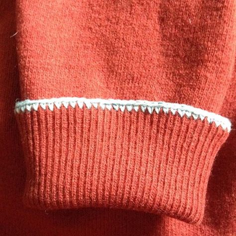 Mending Frayed Cuffs, Mending Cuffs, Mending Clothes, Let's Pretend, Sweater Refashion, Visible Mending, Making Things, Sleeve Cuff, The Edge