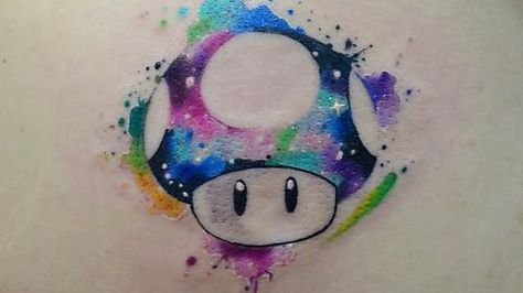 Super Mario Tattoo, 22 Tattoo, Video Game Tattoos, Mario Tattoo, Mushroom Tattoo, Gamer Tattoos, Bicycle Tattoo, Ancient Tattoo, Mushroom Tattoos