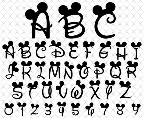 Mickey Mouse Font, Nightmare Before Christmas Font, Alphabet Disney, Christmas Fonts Alphabet, Disney Svgs, Mickey Mouse Letters, Disney Monogram, Disney Cricut, Alfabeto Disney