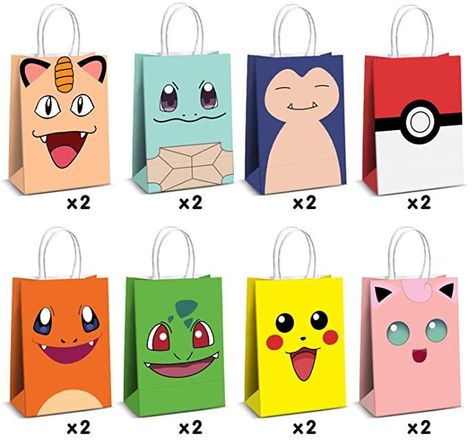 Pokemon Birthday Party Decorations, Pokemon Party Bags, Pokemon Favor, Pokemon Party Supplies, Pokemon Party Favors, Pokemon Party Decorations, Pokemon Themed Party, Pokemon Birthday Party, Paper Candy