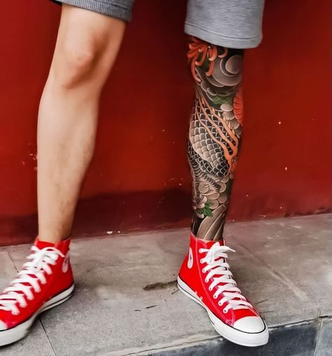 Leg Tattoos Japanese, Japanese Leg Sleeve, Japanese Tattoo Sleeve Samurai, Indian Skull Tattoos, Japanese Leg Tattoo, Tattoos Japanese, Japanese Tattoos For Men, Japanese Legs, Full Leg Tattoos