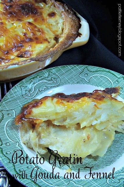 Olla-Podrida: Potato Gratin with Gouda and Fennel French Onion Potatoes, Onion Potatoes, Loaded Potatoes, David Burtka, Au Gratin Potatoes, Gratin Potatoes, Potatoes Au Gratin, Potato Gratin, Cheese Spread