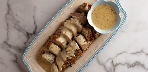 Perfect Pork Tenderloin by Ree Drummond Perfect Pork Tenderloin, Mustard Cream Sauce, Tenderloin Recipes, Pork Tenderloin Recipes, Cabbages, Stuffed Pork Tenderloin, Ree Drummond, Pork Dishes, Easy Dinners