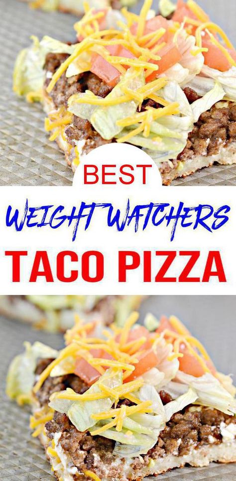 Ww Taco Pizza, Weight Watcher Tostada, Ww Taco Casserole Ww Recipes, Ww Taco Recipes, Ww Crockpot Meals Dinners, Weight Watcher Taco Salad, Ww Appetizers Parties, Weight Watcher Potluck Ideas, Ww Sheet Pan Recipes