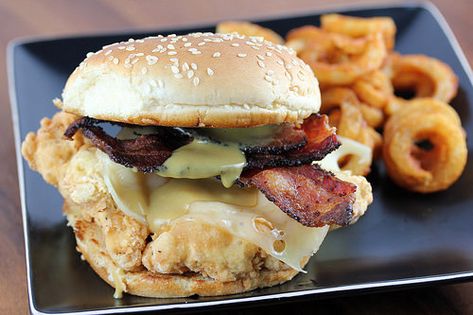 Arby's Chicken Bacon Swiss Sandwich Chicken Bacon Swiss Sandwich, Chicken Bacon Swiss, Fast Food Copycat Recipes, Fast Food Copycat, Food Copycat Recipes, Swiss Chicken, Sandwich Chicken, Cheese Wraps, Swiss Recipes