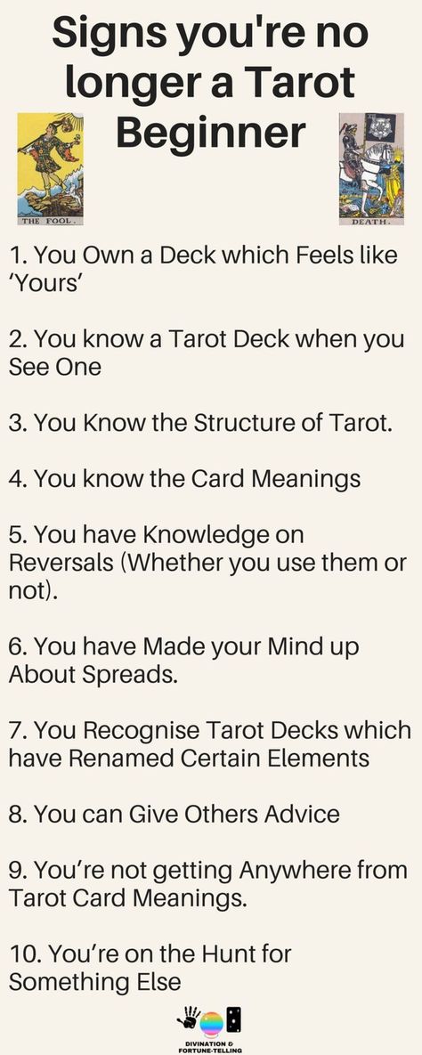 Cheatsheet: What are the signs you’re no longer a Tarot beginner? How do you know that you’re ready to advance your Tarot reading skills? How do you improve and develop your Tarot reading skills? When is it time to start learning how to read Tarot like a Tarot Beginner, Magical Inspiration, Tarot Time, Tarot Divination, Read Tarot, Wicca Spells, Learning How To Read, Learning Tarot, Learn Tarot