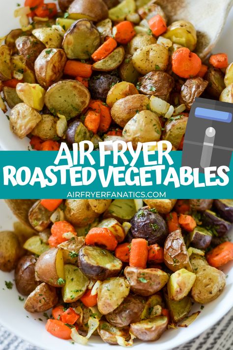 Vegetables Cooked In Air Fryer, Roasted Potatoes And Vegetables In Air Fryer, 10 Minute Roasted Chicken And Vegetables Air Fryer, Air Fryer Roast Vegetables, Air Fry Roasted Vegetables, Cooking Veggies In Air Fryer, Air Roasted Vegetables, Roasting Veggies In Air Fryer, Air Fryer Roasted Root Vegetables