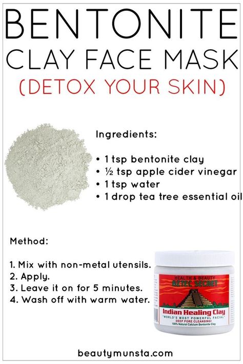 Bentonite Clay Face Mask, Face Mask For Acne, Bentonite Clay Mask, Mask For Acne, Detox Face Mask, Turmeric Face, Turmeric Face Mask, Anti Wrinkle Skin Care, Healing Clay