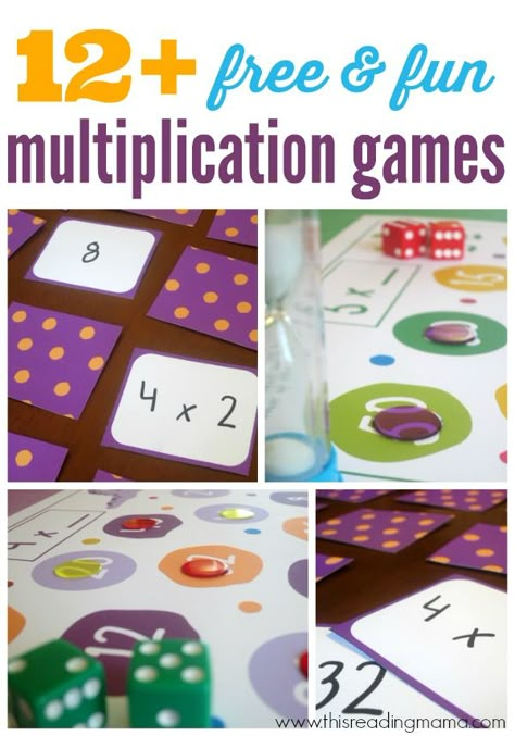 Great alternatives to flash cards! Love these fun ways to practice multiplication facts. Multiplication Games For Kids, Free Multiplication Games, Fun Multiplication Games, Multiplication Games Free, Multiplication Activities, Teaching Multiplication, Multiplication Games, Math Multiplication, Times Tables