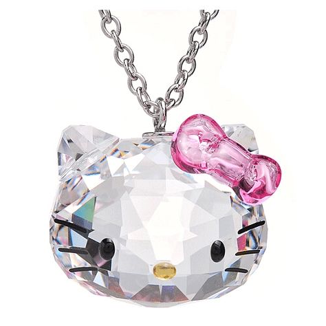 Swarovski Hello Kitty, Hello Kitty Necklace, Kitty Necklace, Cat Pendants, Crystal Chain, Cat Necklace, Chain Necklaces, Crystal Necklace Pendant, Fine Jewellery Necklace