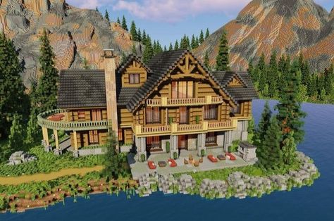 Minecraft Ranch House, Log Cabin Minecraft, Minecraft Civilization, Minecraft Ranch, Minecraft Log Cabin, Iwagumi Aquascape, Hogwarts Minecraft, Minecraft Cabin, Minecraft Castle Designs