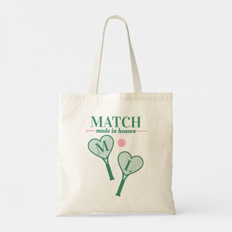 Match Made in Heaven Tennis Bachelorette Bridemaid Tote Bag - Bachelorette Party Favors gifts Match Made In Heaven Bachelorette, Tennis Bachelorette, Country Club Design, Tennis Wedding, Moms Weekend, Mexico Bachelorette, Tennis Tote, Bride Tote Bag, Themed Bachelorette