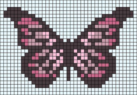 Melanie Martinez Pixel Art, Butterfly Perler Bead Pattern, Perler Bead Butterfly, Pixel Art Butterfly, Butterfly Pixel Art, Pixel Butterfly, Night Rainbow, Rainbow Top, Pearl Beads Pattern