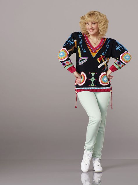 Characters For Halloween, Beverly Goldberg, Decades Party, Last Man On Earth, Hair Movie, Reebok Freestyle, Ironman Costume, Blue Leotard, The Goldbergs