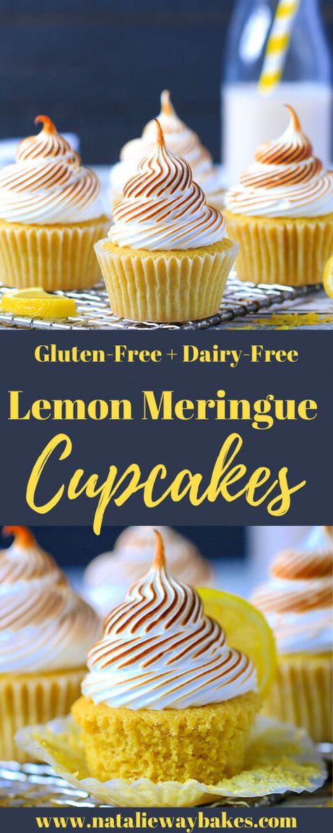 Organic Cupcakes Recipes, Mom Cupcakes, Cottagecore Cooking, Gluten Free Lemon Cupcakes, Lemon Meringue Cupcakes, Cupcakes Lemon, Meringue Cupcakes, Lemon And Coconut Cake, Meringue Frosting