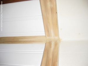 Beadboard Corner Trim, Beadboard Corner, Installing Beadboard Panels, Beadboard Diy, Installing Beadboard, Outside Corner Trim, Stained Wood Trim, How To Install Beadboard, Installing Wainscoting