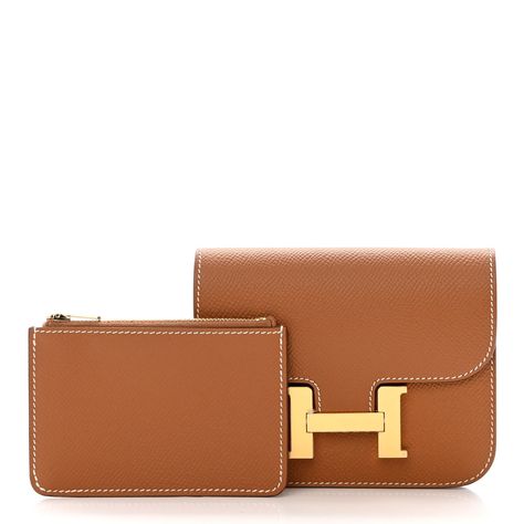 Epsom Constance Slim Wallet Gold | FASHIONPHILE (US) Constance Slim Wallet, Slim Wallet, Gift Bags, Wallet, Gold