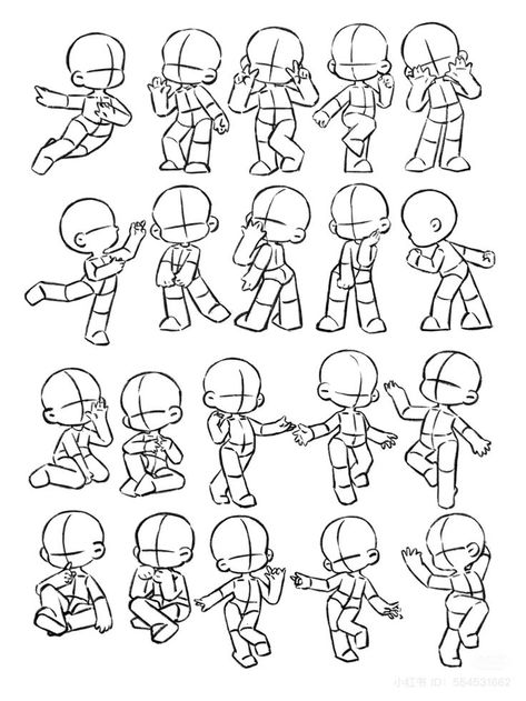 Chibi Body, Cartoon Body, Chibi Sketch, Art Style Challenge, Manga Drawing Tutorials, Body Base Drawing, Body Pose Drawing, Art Tools Drawing, 캐릭터 드로잉