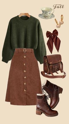 Wardrobe Brown, Cute Modest Outfits, Look Retro, Brown Fall, Fashion Mistakes, Modest Fashion Outfits, Autumn Outfit, Outfit Inspo Fall, Fall Fashion Outfits