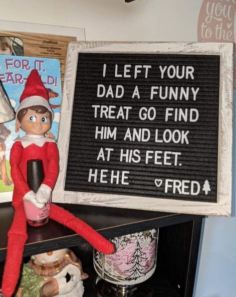 Elf On Shelf Funny, Elf On Shelf Letter, Elf Ideas Easy, Bad Elf, Elf Legs, Elf Me, Awesome Elf On The Shelf Ideas, Elf Activities, Xmas Elf