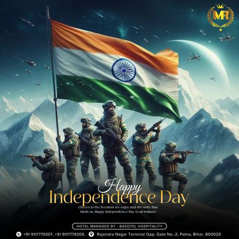 As the sun rises on the 78th Independence Day, let's remember the sacrifices that paved the way for our freedom. From the historical city of Patna, we celebrate the unity and strength of our nation. Here's to a day filled with pride, patriotism, and peace. Happy Independence Day! #IndependenceDay2024 #ProudToBeIndian #HotelMohirajPatna #PatnaHeritage #PatnaCelebrates #BasotelHospitality #UnityInDiversity #JaiHind #CelebrateFreedom Cut Boy, Indian Freedom Fighters, Happy Independence Day Images, Indian Army Wallpapers, Indian Flag Images, Military Images, Buddhist Art Drawing, Cb Editing Background, Indian Flag Wallpaper