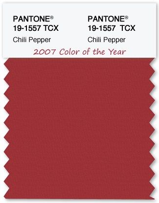 - TheLandofColor.com Pantone Trends, Ppg Paint, Pantone Color Of The Year, Pantone Colors, Pepper Color, Autumn Style, Color Swatch, Corner Designs, Chili Pepper