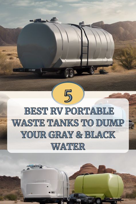 🚐💦 Tired of the hassle during your RV adventures? Discover the top 5 RV portable waste tanks for easy gray and black water disposal! 🌟 Whether you're a seasoned traveler or planning your first trip, these picks promise to make your life on the road smoother. Ready to upgrade your RV experience? Click to find out how! 🛣️  #rvaccessories #rvessentials #rvcampingessentials Rv Living Organization, Rv Gear, Waste Tanks, Life On The Road, Rv Adventure, Rv Storage, Rv Accessories, Septic Tank, Black Water