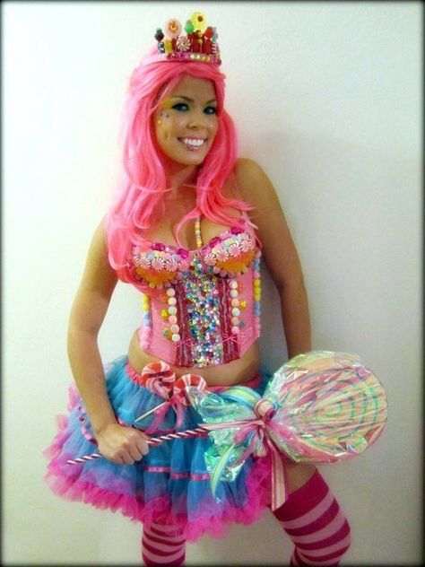 In another life, I would make costumes for a living OR at least wear them all the time. I love this time of year and can't wait to make...: Princess Lolly, Candy Land Costumes, Candy Photoshoot, Willy Wonka Party, Candy Clothes, Candy Girls, Diy Outfits, Candy Costumes, Crazy Costumes