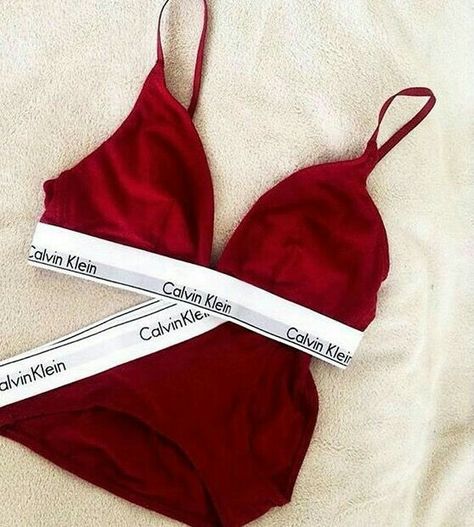 Pinterest: @alizaaxo ☾☼ Instagram: @alizaaxo Calvin Klein Outfits, Calvin Klein Red, Cute Lingerie, Bras And Panties, Lingerie Sleepwear, Urban Outfitters, Calvin Klein, Cute Outfits, Lingerie