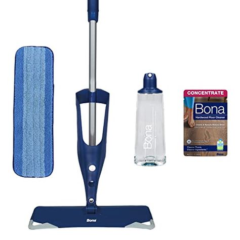 Bona Hardwood Floor Premium Spray Mop - Includes Wood Floor Cleaning Concentrate and Machine Washable Microfiber Cleaning Pad - Dual Zone Cleaning Design for Faster Cleanup Bona Mop, Refillable Packaging, Bona Floor, Wood Floor Cleaning, Mopping Hardwood Floors, Mop Wood Floors, Zone Cleaning, Floor Cleaning Solution, Floor Cleaners