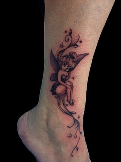 More Tinkerbell Tinkerbell Ankle Tattoo, Tinker Bell Tattoos For Women, Disney Ankle Tattoo, Tinkerbell Tattoo Ideas, Fairy Tattoo Ideas, Tinkerbell Tattoo, Tinker Bell Tattoo, Fairy Tattoos, Ankle Tattoo Designs