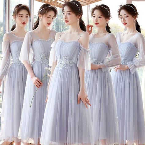 Korean Bridesmaid, Korean Bridesmaid Dresses, Dresses Korean Style, Bridesmaid Looks, Cocktail Christmas, Xv Dresses, Gaun Dress, Wedding Robes, Wedding Concept