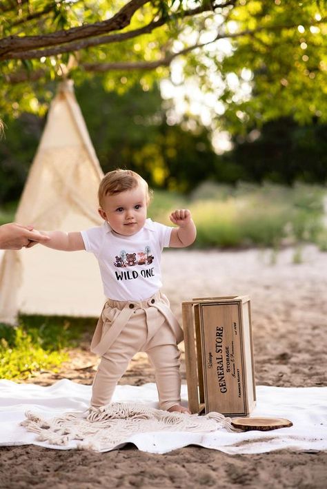 Woodland 1st Birthday Boy, Woodland 1st Birthday, 1st Birthday Outfit Boy, Birthday Boy Outfit, Pants With Suspenders, Beige Hose, Boys Birthday Outfits, 1 Year Baby, Birthday Bodysuit