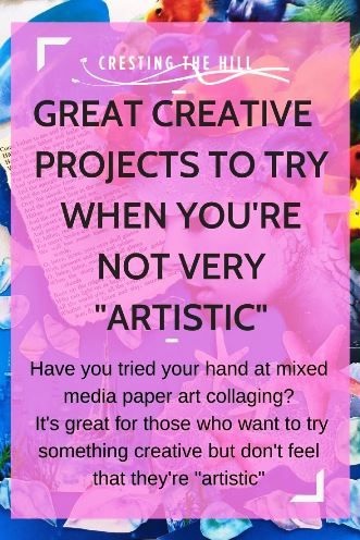 GREAT CREATIVE PROJECTS TO TRY WHEN YOU'RE NOT VERY Paper Art Collage, Paper Mosaic, Something Creative, Mixed Media Mosaic, Glue Painting, Gorgeous Tile, Right Brain, See Yourself, White Glue