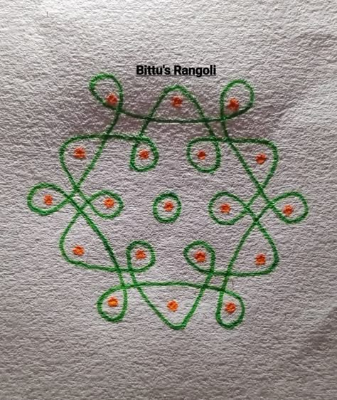 Small Dot Rangoli Designs, Simple Dot Rangoli, Small Free Hand Rangoli, 8×8 Dots Rangoli, Simple Rangoli Kolam With Dots, Simple Rangoli With Dots, Vilakku Kolam With Dots, Very Easy Rangoli Designs, Rangoli Designs Photos