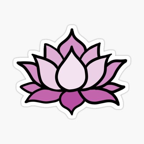 Lotus Flower • Millions of unique designs by independent artists. Find your thing. Lotus Doodle, Lotus Vector Design, Lotus Vector Illustration, Lotus Flower Vector, Lotus Flower Sticker, Buddha Doodle, Trippy Lotus Flower, Flower Rug, Sticker Ideas