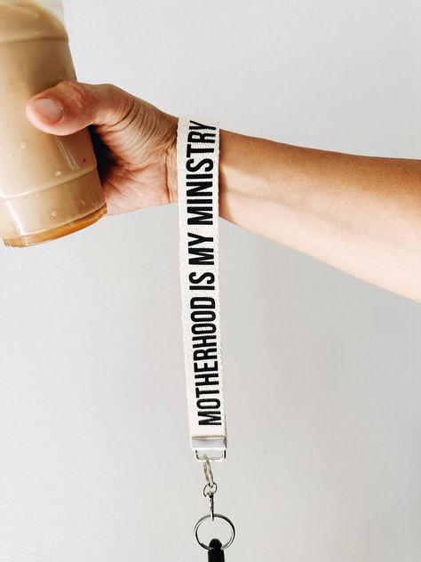 Motherhood is my ministry keychain wristlet Christian mom gift homeschool mom christian homeschool Christian merch stay at home mom Christian Teacher Gifts, Christian Mom Gifts, Ministry Gifts, Christian Baptism, Christian Homeschool, Christian Merch, Church Gifts, Mom Keychain, Keychain Wristlet