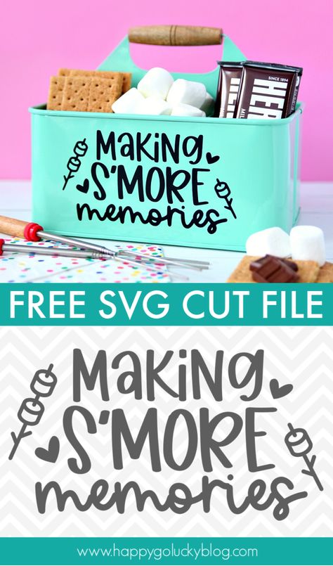 Cricut Projects For Campers, Rv Cricut Ideas, Making Smores Memories Svg, Camping Cricut Ideas, Smores Caddy Diy, Camping Crafts To Sell, Smores Caddy, Camper Cricut Projects, Cricut Project Ideas