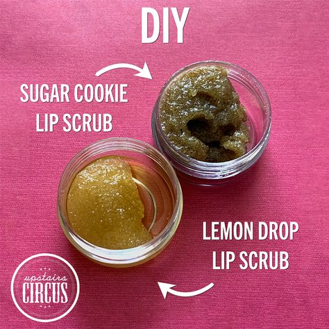 Learn to make all-natural (and effective) Sugar Cookie & Lemon Drop Lip Scrubs with ingredients that may already be in your kitchen with our DIY Lib Scrub Tutorial! Make your lips soft with these great tasting recipes. Total Supply Cost: $0 (we already had these supplies!) Total Time: 2 Minutes Each Lib Scrub, Sugar Cookie Scrub, Sugar Lip Scrub Diy, Diy Sugar Cookies, Diy Lip Scrub, Lemon Sugar Cookies, Lip Scrub Diy, Lip Scrubs, Sugar Lip Scrub