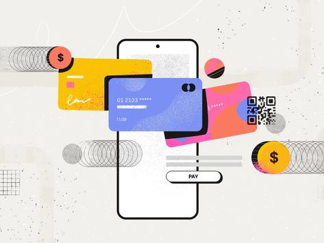 Mobile wallet apps Communicate Better, Mobile Wallet, Ui Design Website, Motion Graphics Inspiration, Event Banner, Learning Graphic Design, Motion Design Animation, Business Illustration, Animation Design