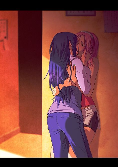 Hinata x Sakura (Naruto) Yuri Comics, Manga Naruto, Yuri Manga, Naruto And Hinata, Yuri Anime, Sakura Uchiha, Naruto Girls, Anime Girlxgirl, Naruto Anime