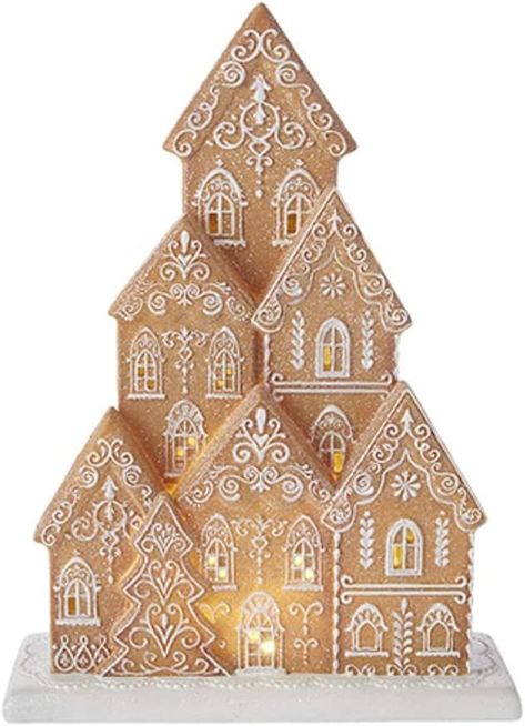 Icing Gingerbread House, White Gingerbread House, Faux Gingerbread, Gingerbread House Designs, Gingerbread House Cookies, Gingerbread House Kits, Mini Mundo, Gingerbread Crafts, Gingerbread Christmas Decor