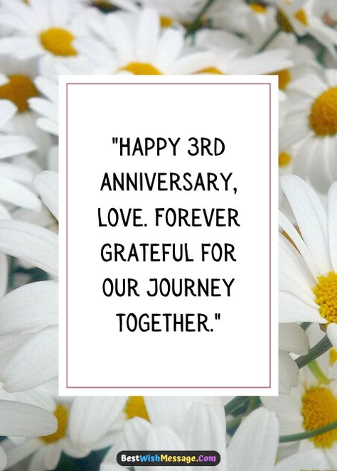 Three years of love, laughter, and endless memories! 🎉💕 Express your deepest emotions with heartfelt #AnniversaryWishes for your boyfriend. From romantic quotes to personalized messages, find the perfect way to celebrate your journey together! #3rdAnniversary #LoveWins #ForeverAndAlways 💞 3year Anniversary Quotes, Happy One Year Of Togetherness Quotes, 3rd Love Anniversary Wishes For Boyfriend, 3rd Love Anniversary Quotes For Him, 3rd Anniversary Quotes For Boyfriend, Happy 3rd Anniversary My Love, Happy Anniversary To My Boyfriend, 3rd Wedding Anniversary Quotes, 3 Year Anniversary Quotes